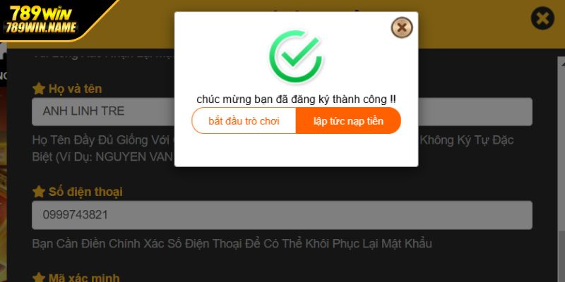 Lưu ý quan trọng khi đăng ký 789WIN